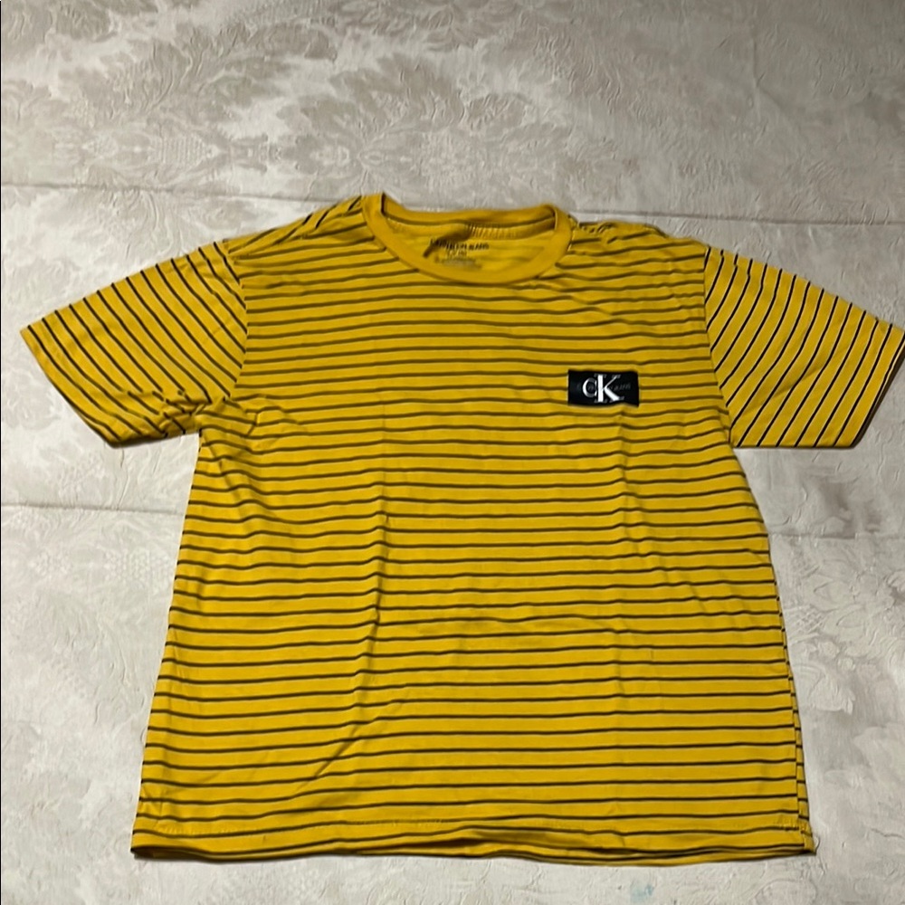 Calvin Klein Kids Yellow Striped T-Shirt